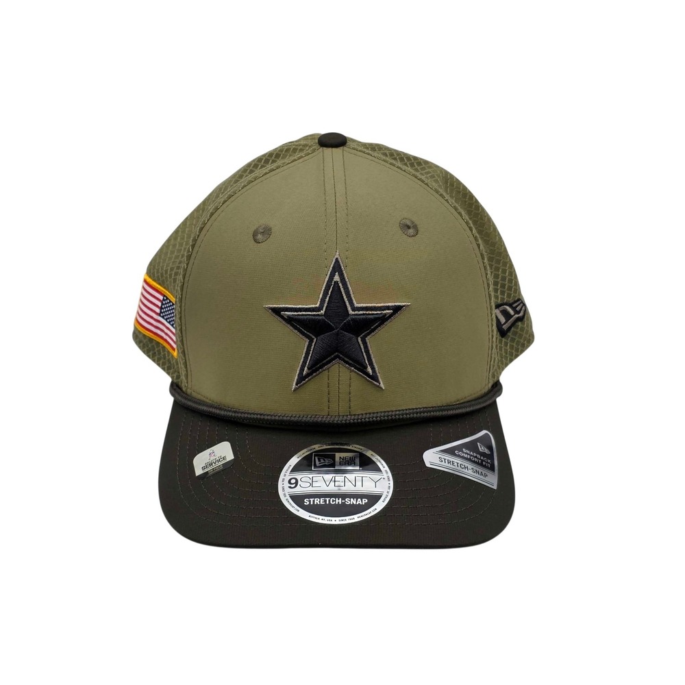 New Era 9SEVENTY Dallas Cowboys NFL Salute to Service Snapback Hat Cap Olive NWT